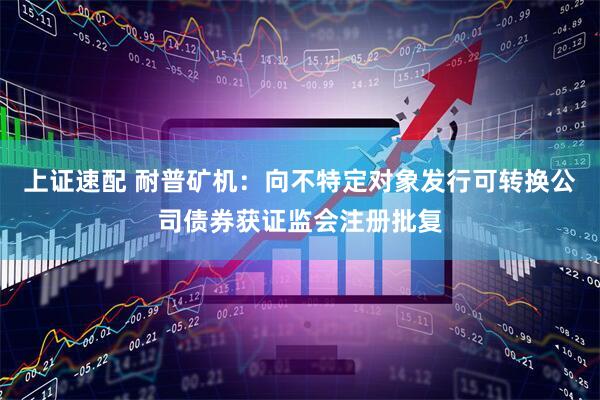 上证速配 耐普矿机：向不特定对象发行可转换公司债券获证监会注册批复